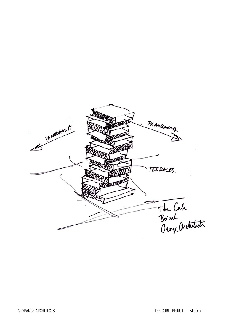 Architectural drawing of The Cube
