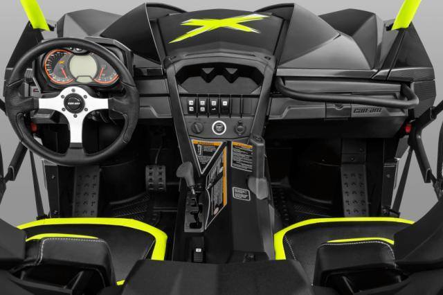 The Maverick X ds Turbo's cockpit features a driver-focused design