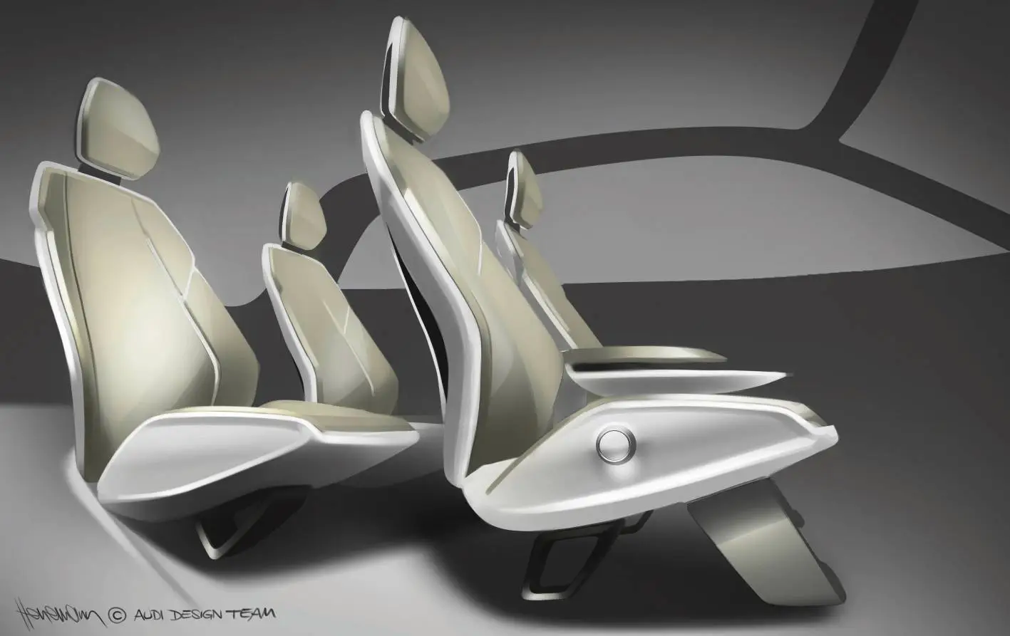 All of the A2's four seats are separately attached to its flat floorboard