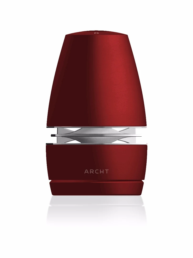 The Archt Mini speaker in red (front)