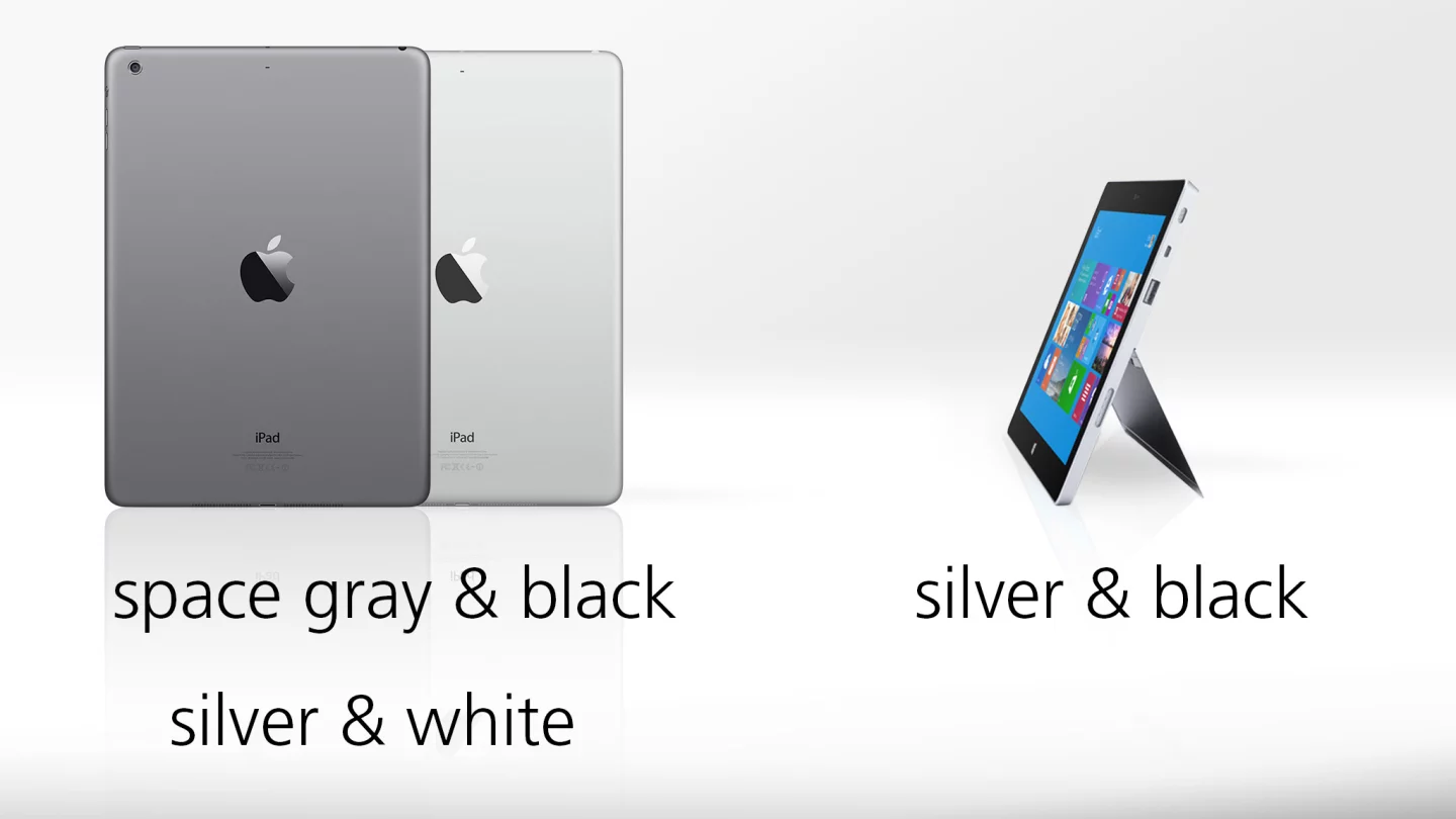 The Surface 2 is only available in one color option