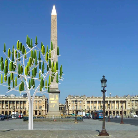 The team is set to install a Wind Tree prototype at the Place de la Concorde in Paris in March 2015, a demonstration it says will raise awareness around renewable energy in the city