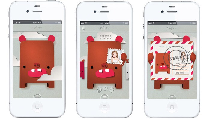 Sending a message on the app (Photo: Toymail Co)