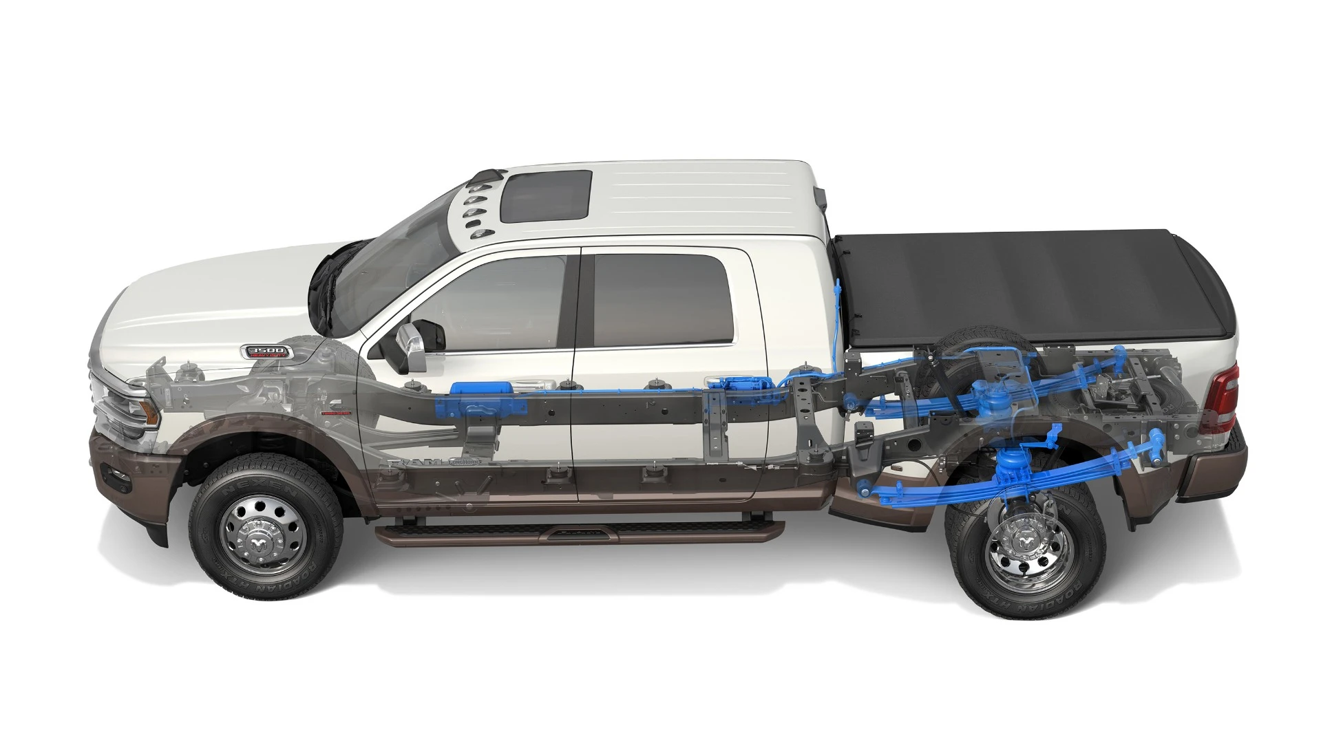 Improved suspension systems in the 2019 Ram Heavy Duty includes the option for an exclusive air ride suspension