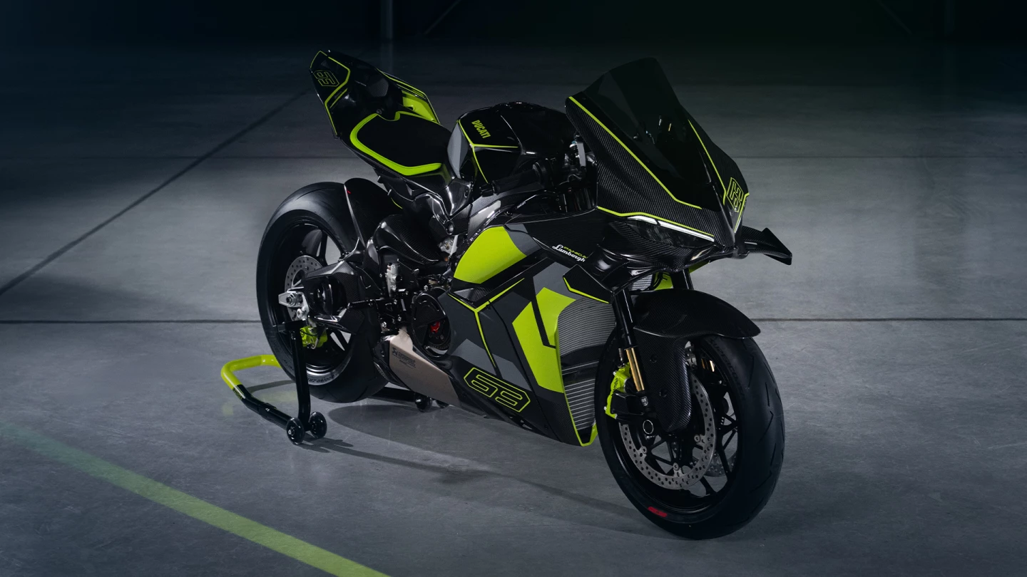 The Ducati Panigale V4 Lamborghini is inspired by the Revuelto, the Italian carmaker's first-ever plug-in hybrid sports car