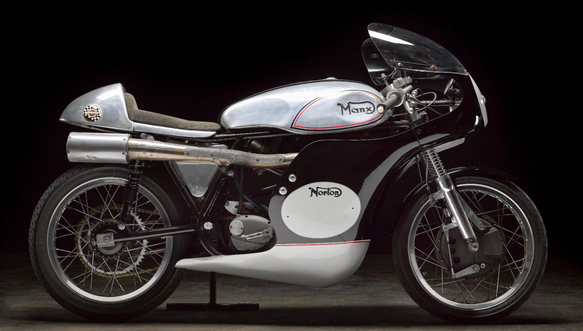 This 1962 Norton Petty-Molnar 519cc Manx represents the final evolution of the Manx Norton as developed by noted English tuner Ray Petty. Petty's bikes won many British Championships, including the very last by a single cylinder in 1971, recording more wins than the famous Francis Beart in whose shop he had served an apprenticeship. This bike was then developed further. Quite a tale and seemingly $40,250 well spent for the vintage racer wanting to be as competitive as possible