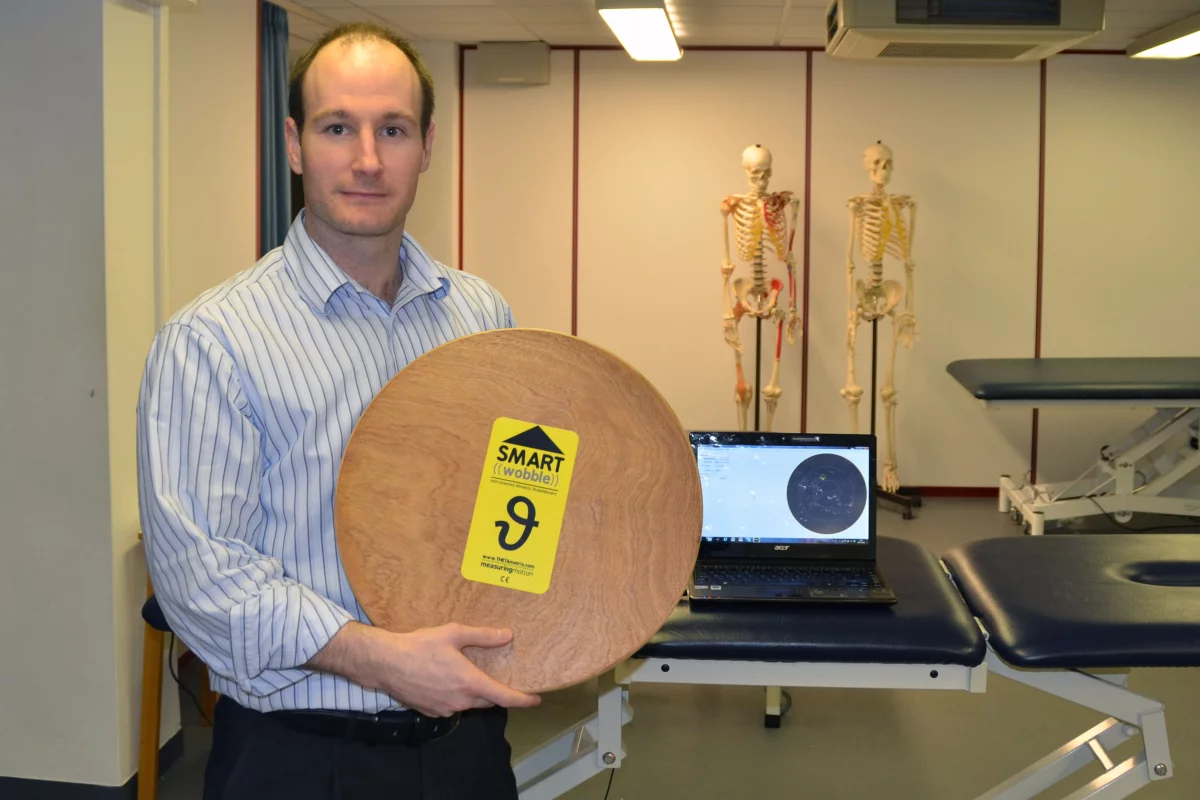 Dr Jonathan Williams and the SMARTwobble that objectively measures improvements in a patient's balance