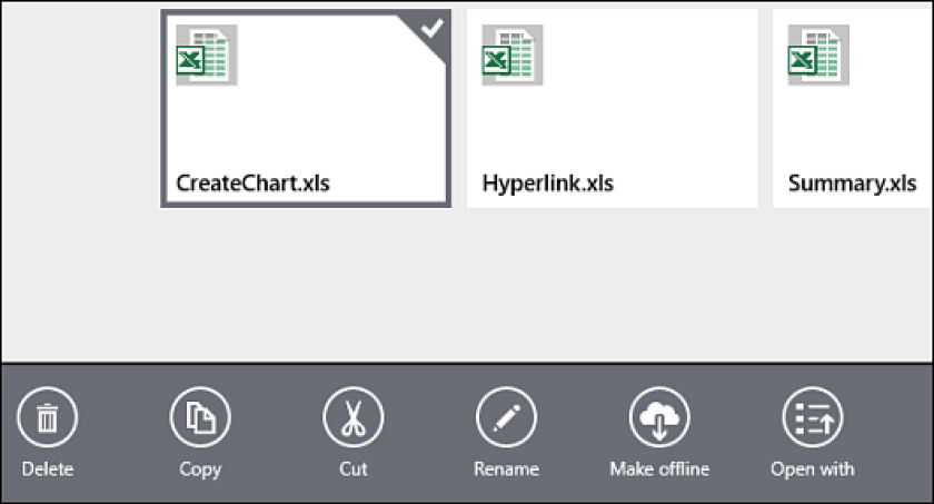 SkyDrive is integrated fully into Windows 8.1 and the modern-style app includes better file management features