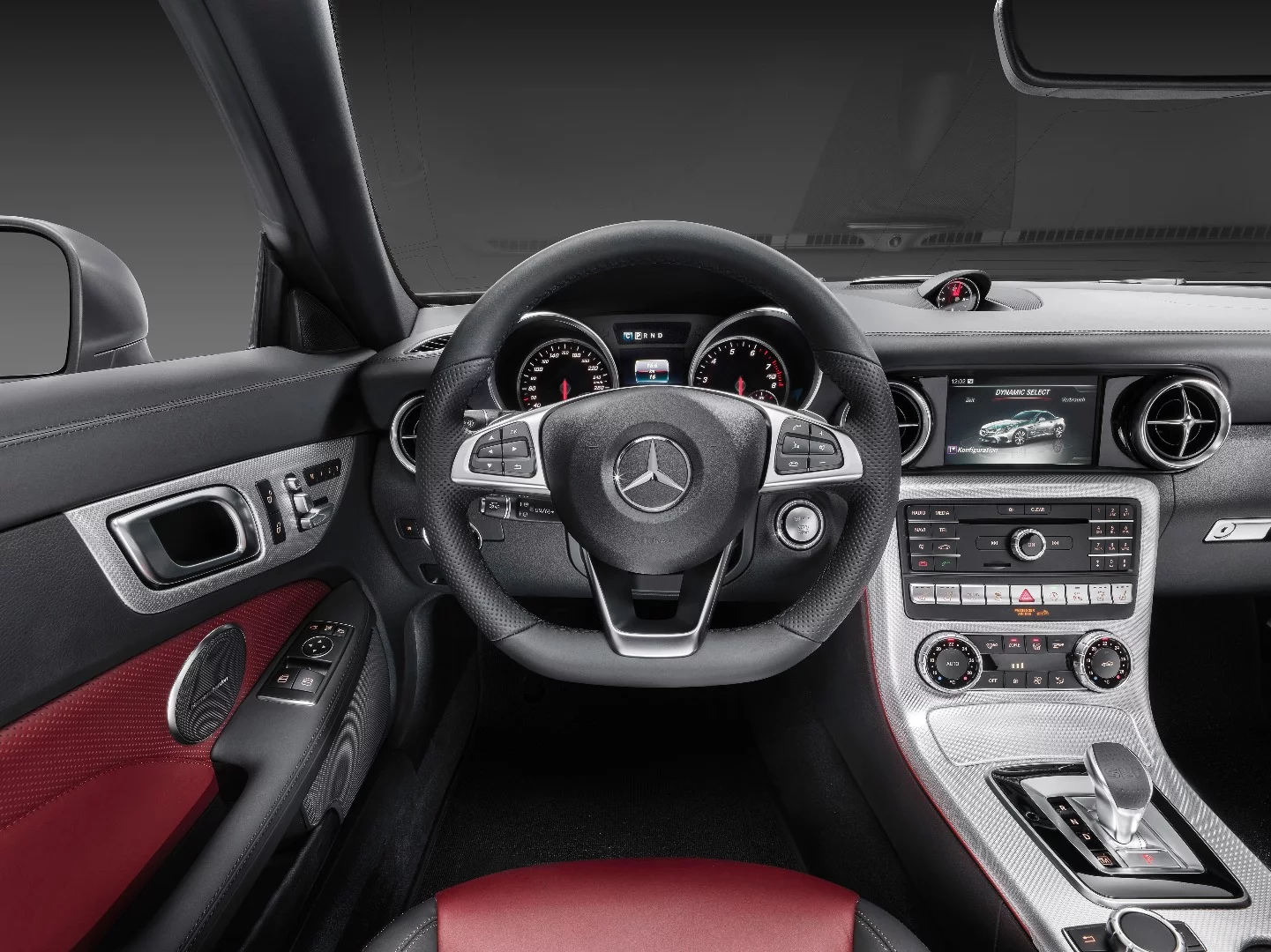 The interior of the new Mercedes Benz SLC has been completely redesigned and updated