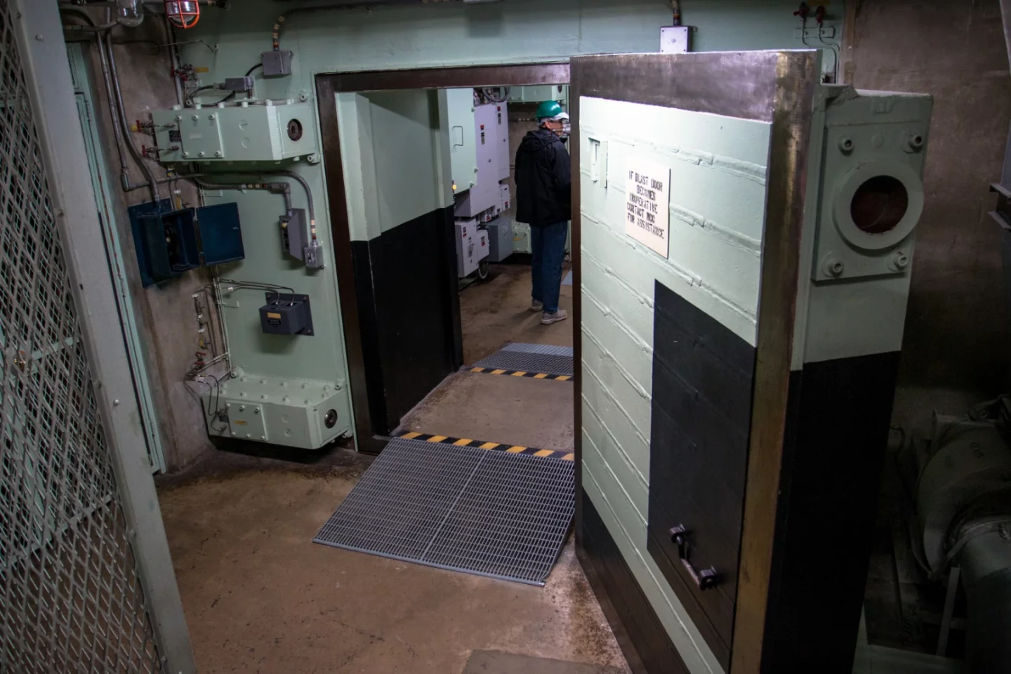 The facility was protected by a series of large steel blast doors