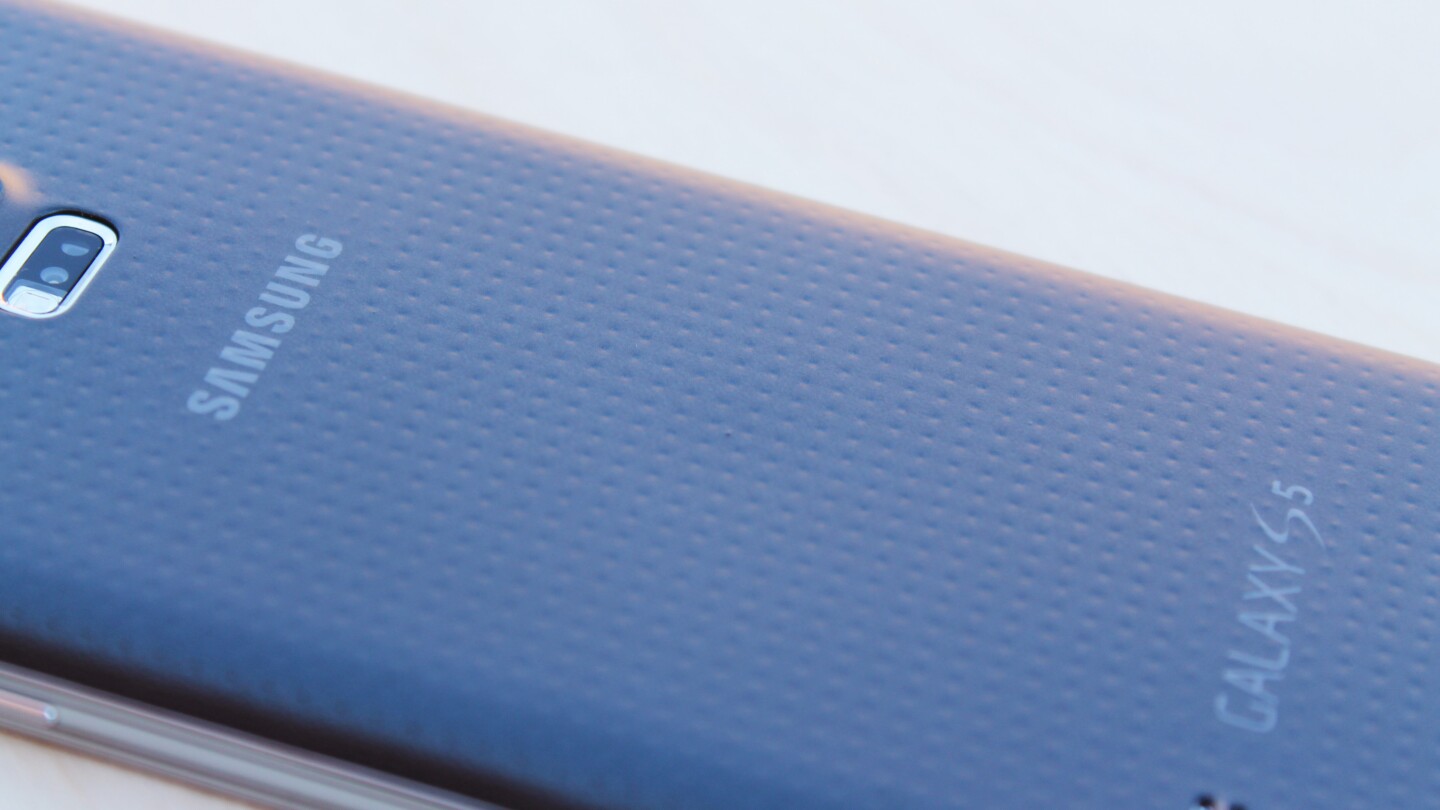 A closer look at the dimpled faux leather finish