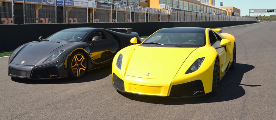 Front end of the GTA Spano shows a rather squinty aspect