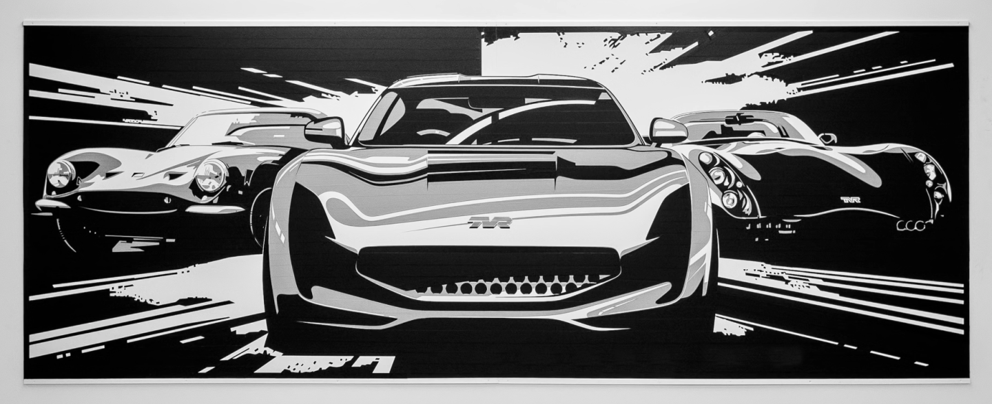 This is one of just three images released of the new TVR. There's not a lot of detail, but the aerodynamic visage is obvious and aggressive