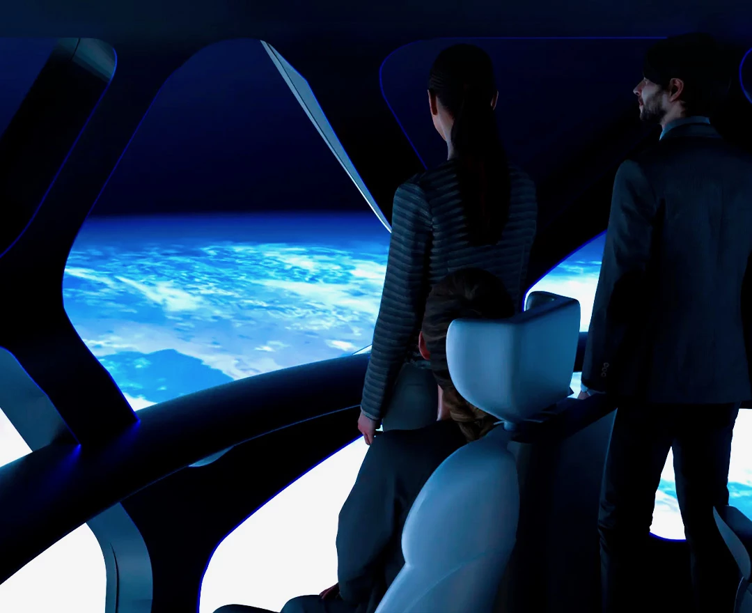 The capsule will be outfitted with panoramic windows