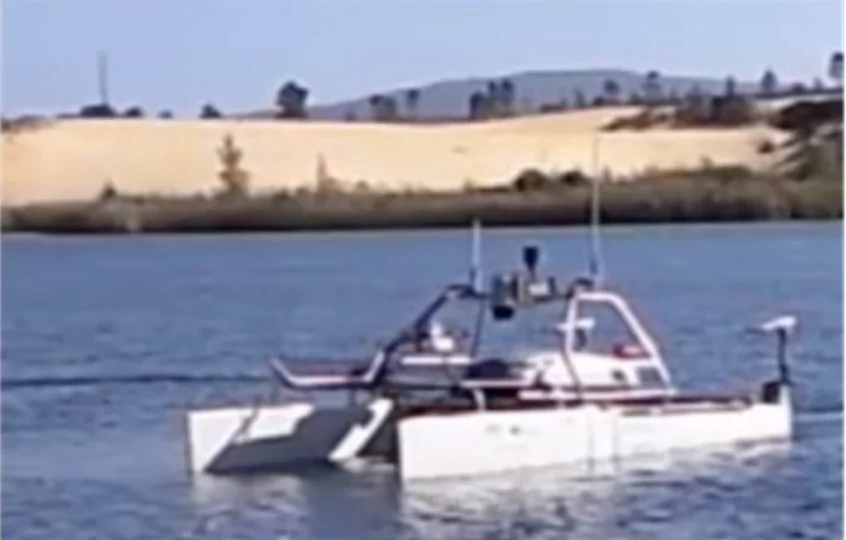 The ASV with the UAV aboard