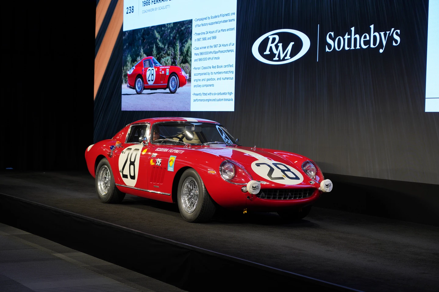 This 1966 Ferrari 275 GTB Competizione sold for $7,705,000 at RM Sotheby's on 13 August 2021