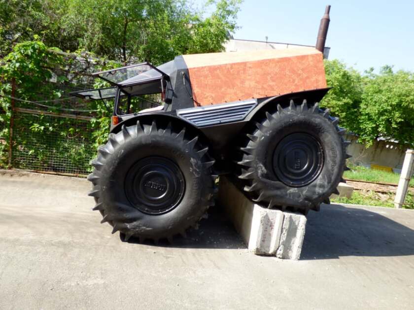 The Sherp ATV makes small work of obstacles that would incapacitate other off-road vehicles