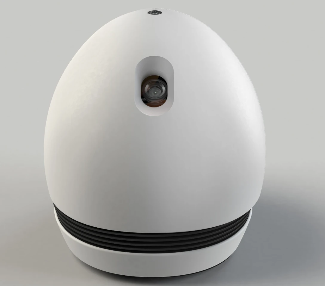 The Keecker robot features video projection, 360-degree audio and video capture, audio speakers, web browsing, gaming and video calling
