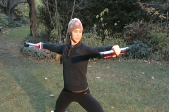 The Attitube uses water motion resistance to build core strength