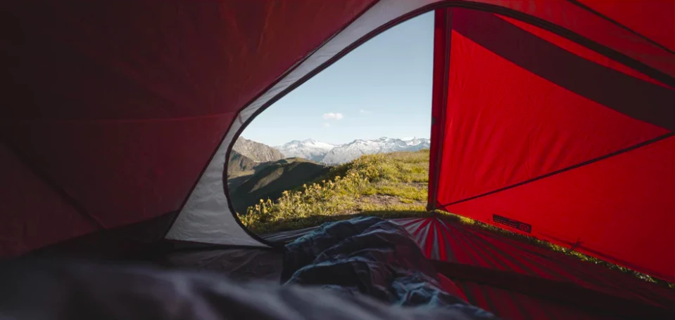 The Kirra tent boasts a spacious vestibule for stashing gear