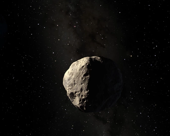 An artist's concept of the asteroid Apophis (Image ESA)