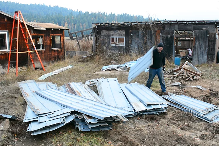 Salvaging materials for the off-grid cabin