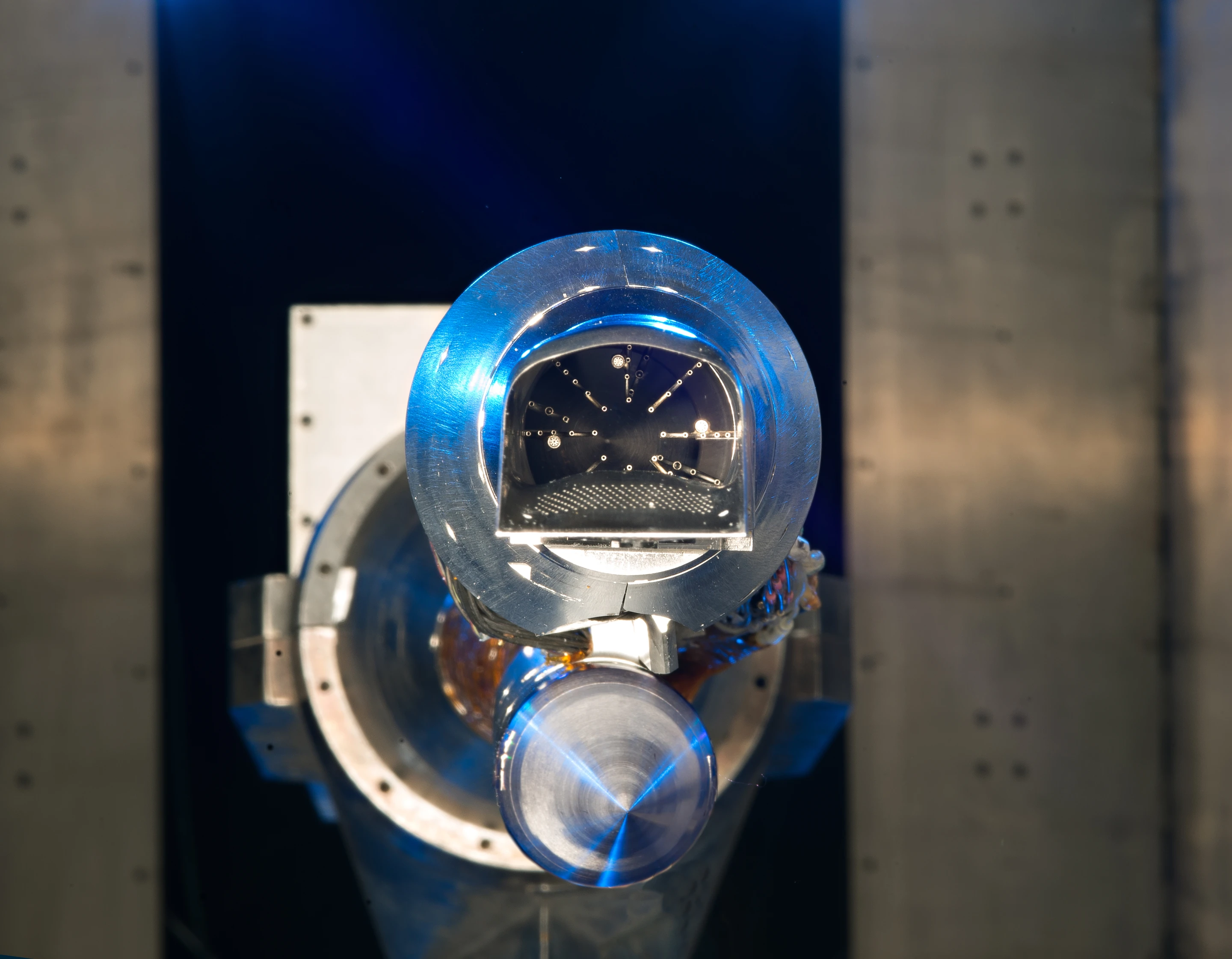 The flow-through inlet used on the Boeing model inside the wind tunnel at NASA Glenn (Image: NASA/Quentin Schwinn)