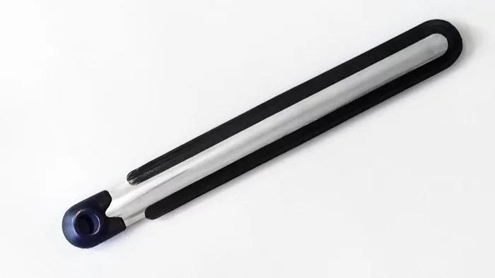 The Plume is made from a thin, flexible sheet of stainless steel, encased in a flexible polymer