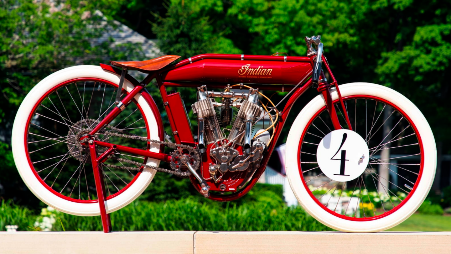 1912 Indian Twin Board Track Racer | Mecum | Estimated price range: $100,000 to $175,000 | Official Auction Page