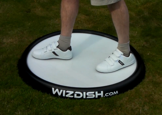 WizDish being used, with the sliding motion making the on-screen character walk