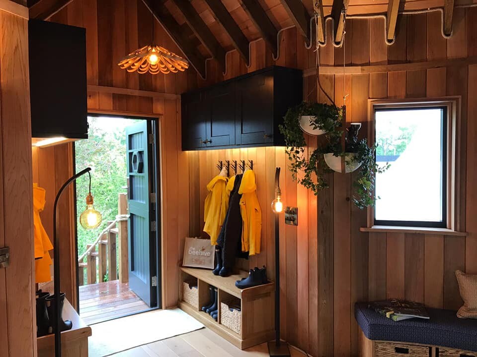 The treehouse is designed as a magical hideaway, inspiring visitors to reconnect with their inner child