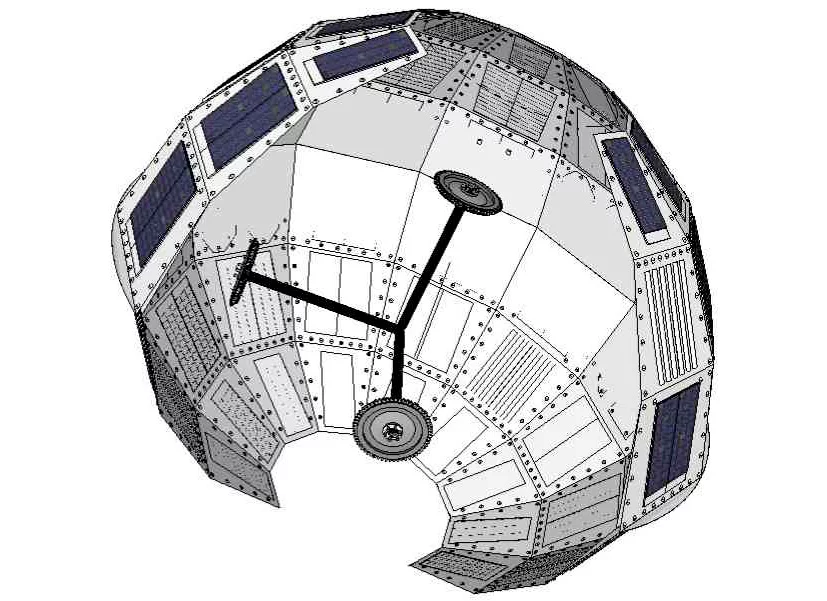 The hedgehogs rely on three rotating discs set at right angles to one another inside their shell for movement