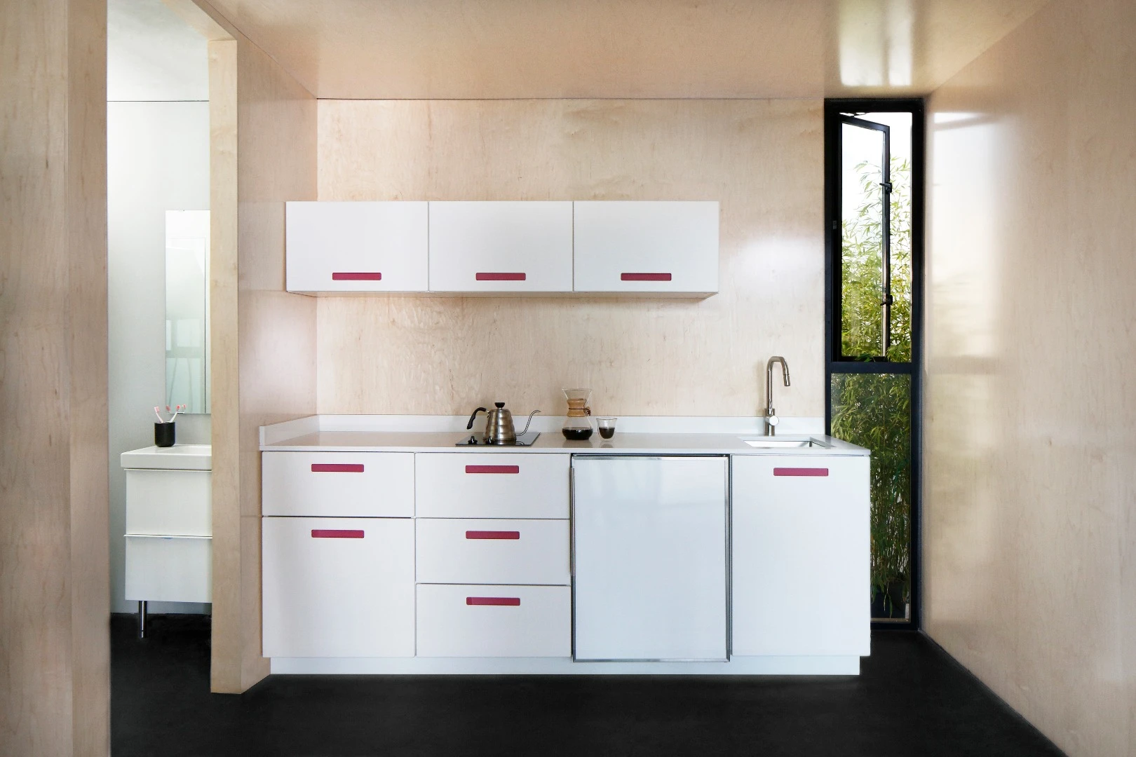 The full Plús Hús comes complete with a bathroom and kitchen, all plumbing fixtures, appliances and cabinetry