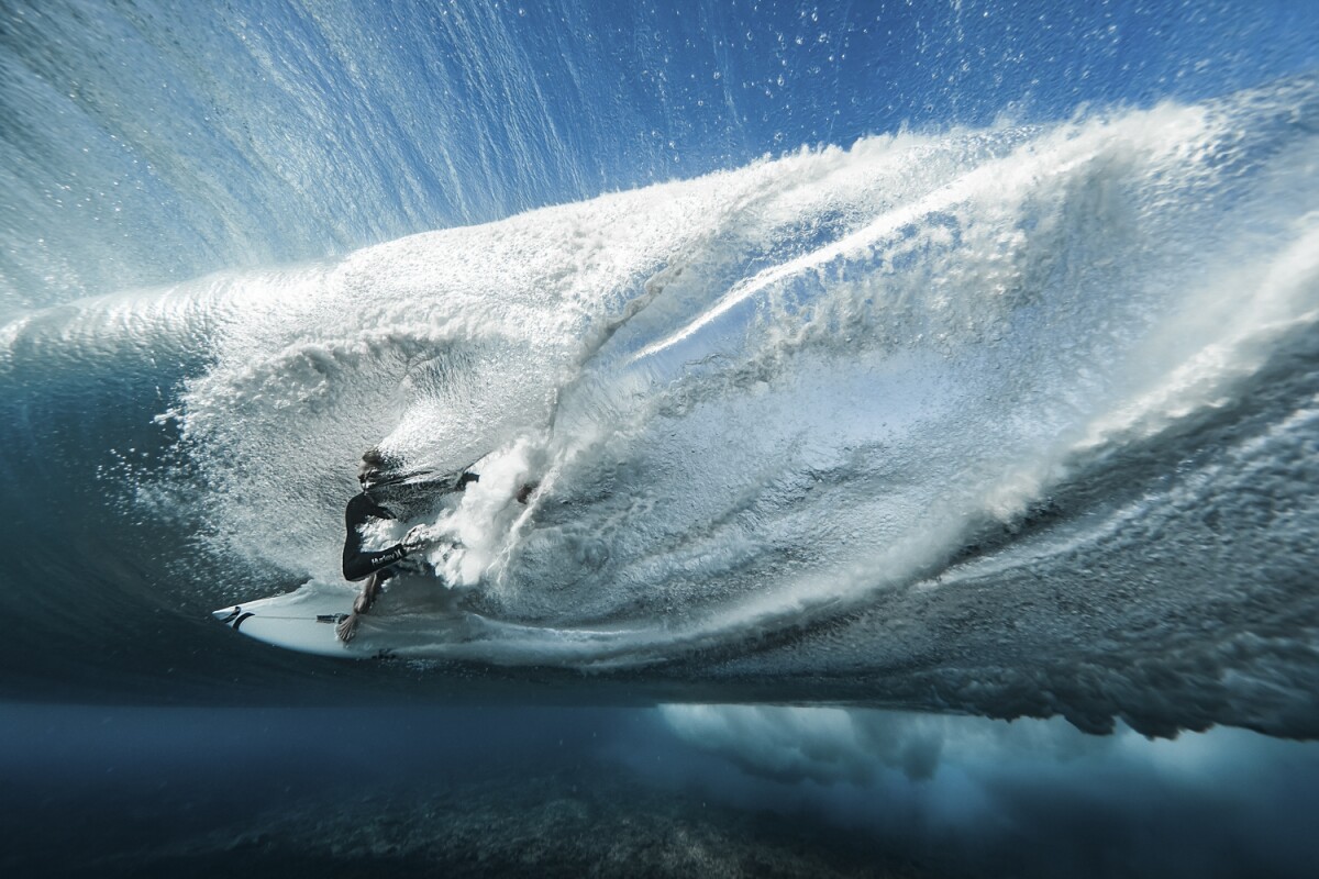 The Overall Winner was Ben Thouard from France, for a surreal underwater shot of surfer Ace Buchan. The winning photo was snapped in Teahupo’o, Tahiti, and also nabbed the top spot in the Energy category