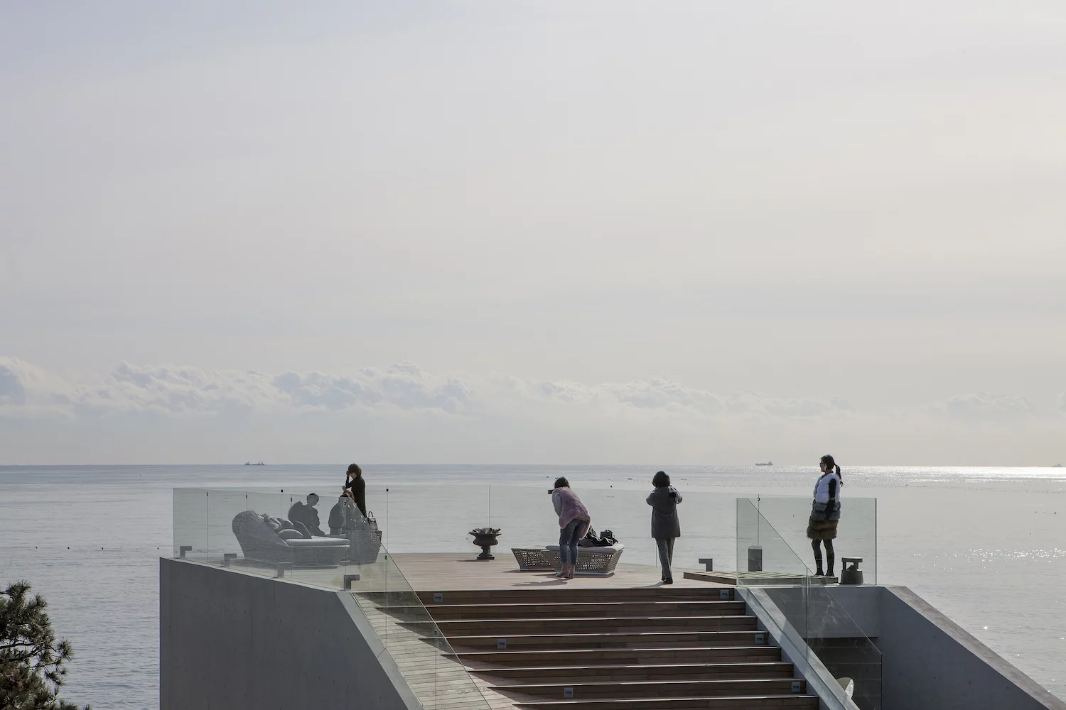The Gijang Waveon is topped by a rooftop viewing point