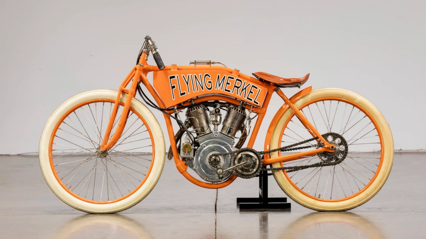 $110,000 | 1913 Flying Merkel Board Track Racer Replica | Auction Link: Mecum