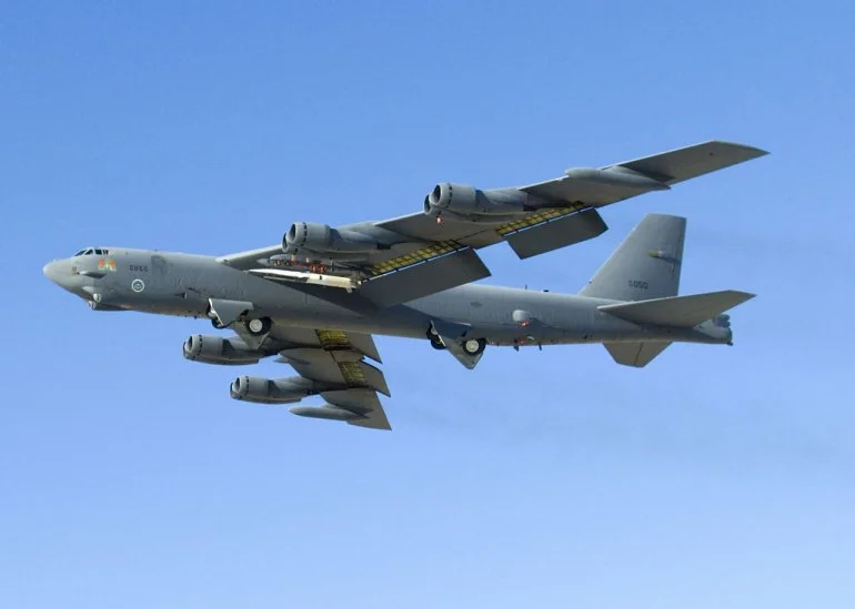 An X-51A Waverider was launched from a B-52 Stratofortress (U.S. Air Force photo/Mike Cassidy)