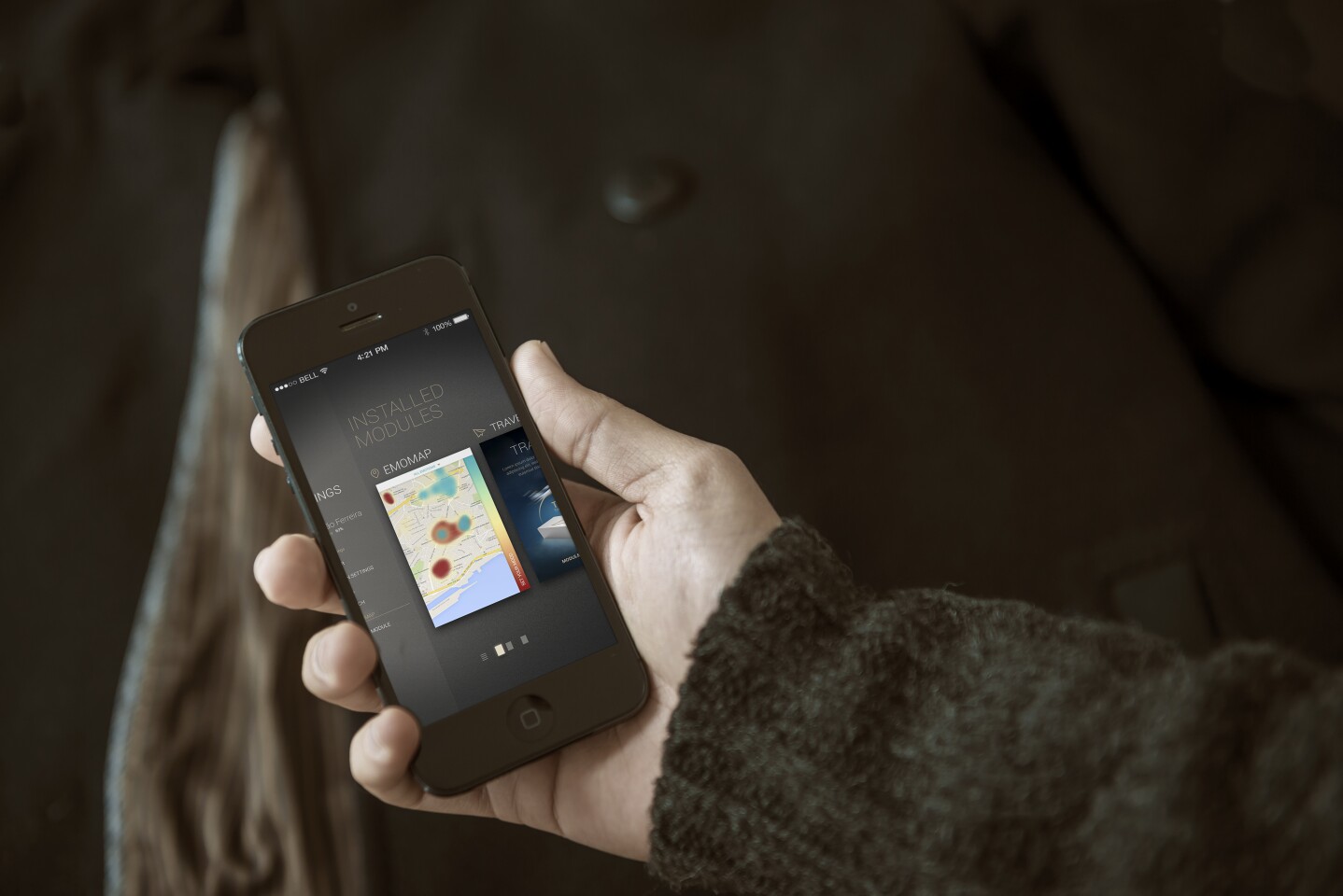The Bond Touch app allows for syncing and controlling the wearable modules
