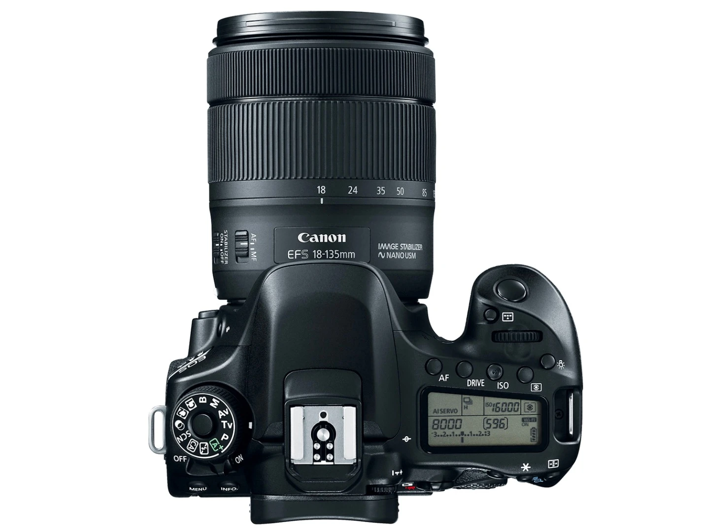 The Canon EOS 80D measures 139 x 105.2 x 78.5 mm (5.4 x 4.1 x 3 inches) and weighs 730 g (25.8 oz)