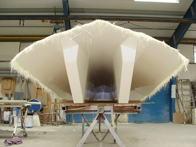 The multihull is made if high-grade composite, offering a strong yet lightweight design