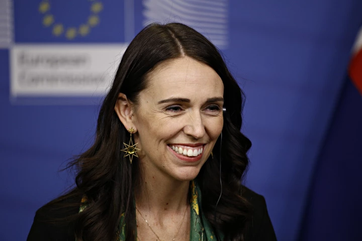New Zealand's Prime Minister Jacinda Ardern holds a joint press conference with the European Commission earlier this year