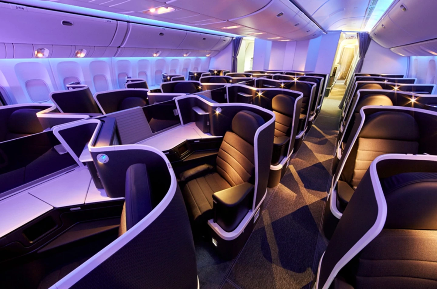 The suites are designed to afford passengers a degree of privacy