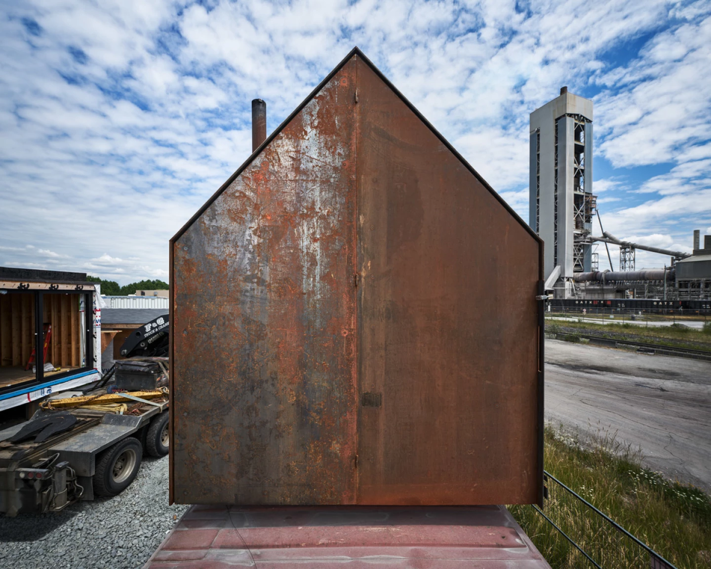 Rusted cabin serves as attractive workspace and shelter