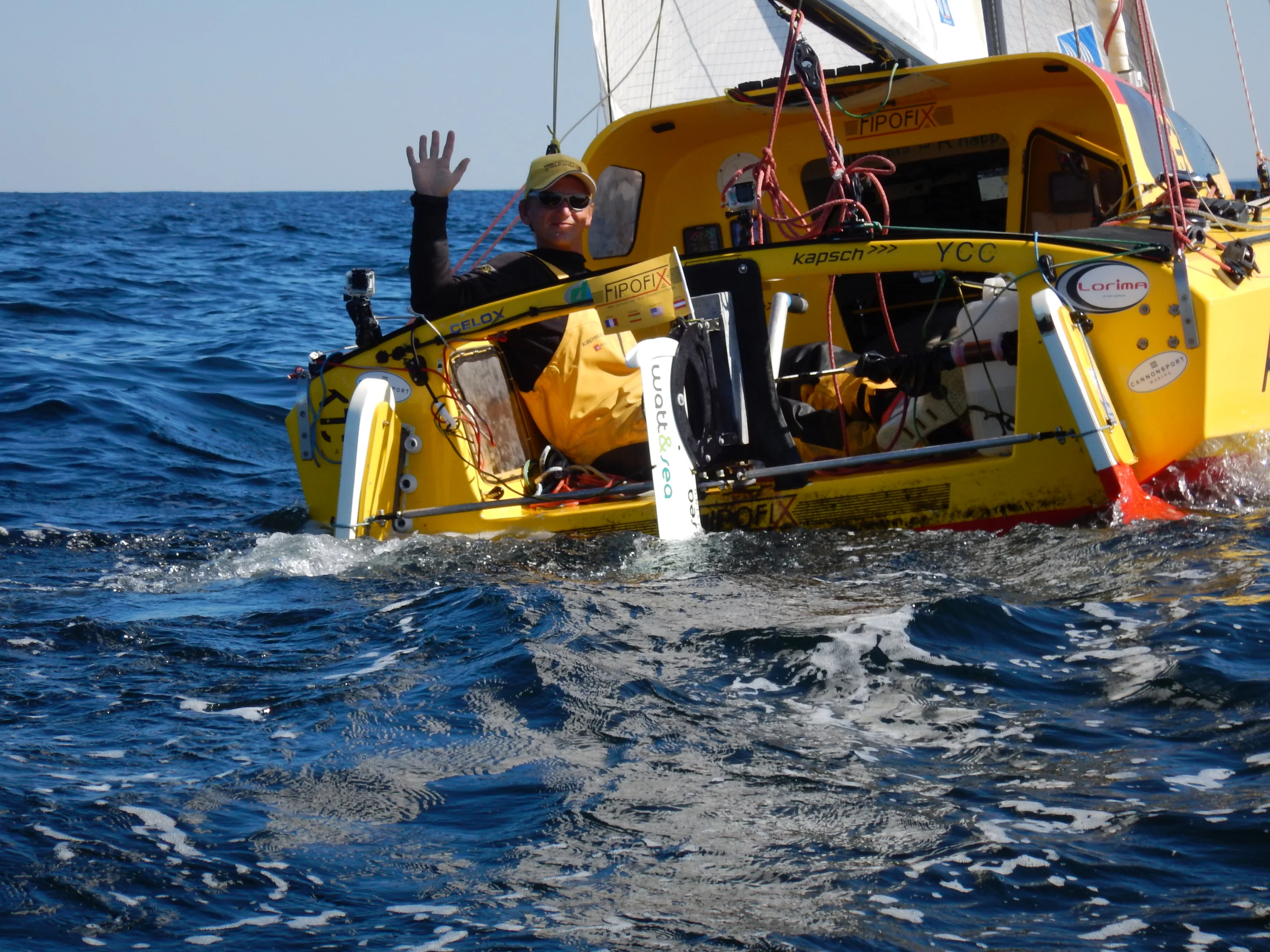 Harald Sedlacek aboard the Open 16