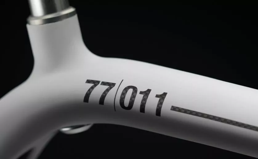 At the heart of the 77/011 is a monocoque carbon fiber frame