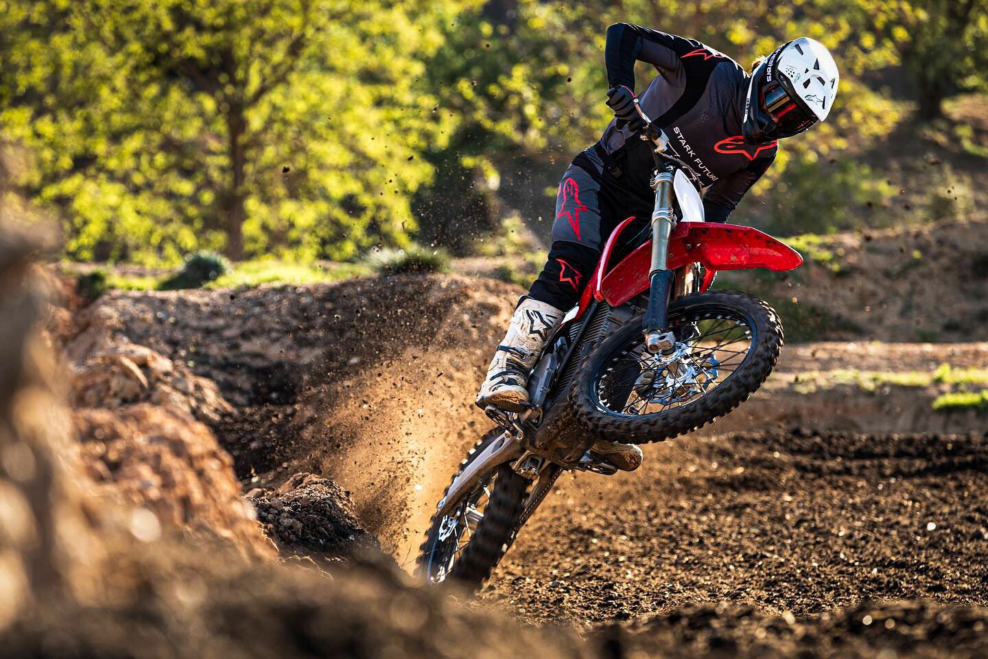 Una máquina eléctrica salvaje de 80 caballos de fuerza con la autonomía de un corredor de motocross de 450 cc y una cantidad ridícula de torque en la rueda trasera.