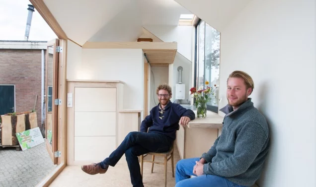 Designer Daniel Venneman (left) with Jelte Glas