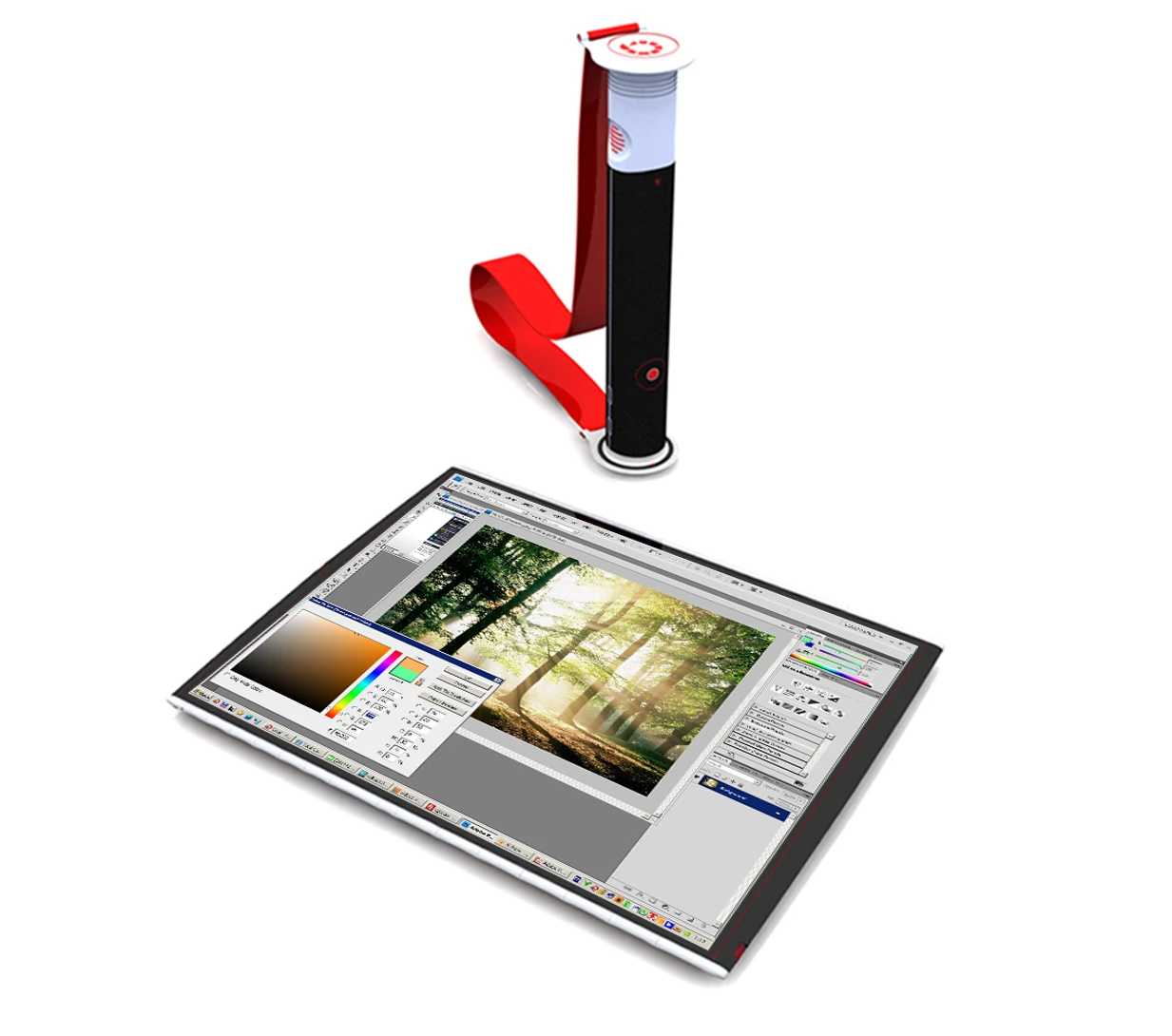 The Rolltop concept in tablet computing mode