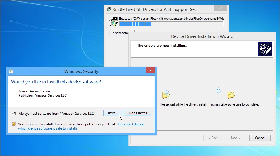 Install the Kindle Fire ADB drivers
