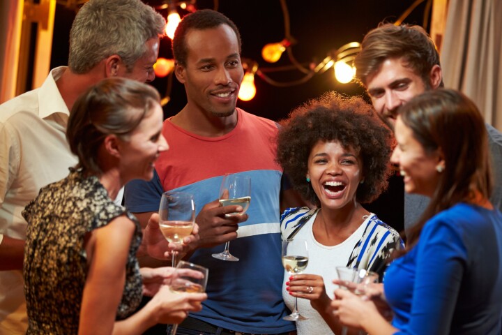 Social drinking produces a euphoria that's not seen with drinking alone